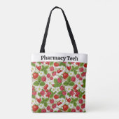 Gepersonaliseerde apotheek Canvas tas Berry Red (Achterkant)