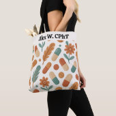 Gepersonaliseerde apotheek Canvas tas Boho Daisy F (Dichtbij)