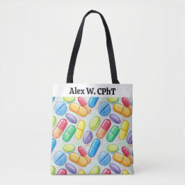 Gepersonaliseerde apotheek Canvas tas met Bright P