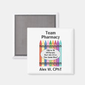 Gepersonaliseerde apotheektechnicus magneet (Voorkant / Achterkant)