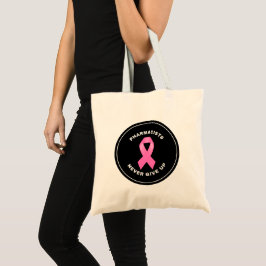 Gepersonaliseerde Apothekers Pink Ribbon Canvas Ta Tote Bag