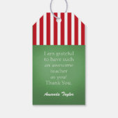 Gepersonaliseerde Apple Teacher Gift Labels Cadeaulabel (Achterkant)