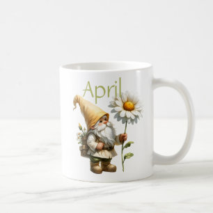Gepersonaliseerde April Geboortemaand Tuin Gnoom Koffiemok