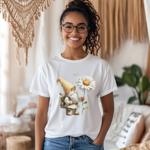 Gepersonaliseerde April Geboortemaand Tuin Gnoom Tri-Blend Shirt