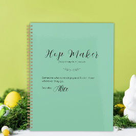 Gepersonaliseerde Aqua Easter Bunny Planner - Hop 