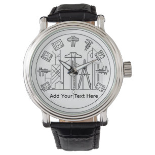 gepersonaliseerde architect, ingenieurs horloge