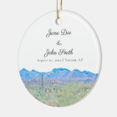 Gepersonaliseerde Arizona Desert Keramisch Ornament (Links)