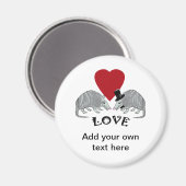 Gepersonaliseerde Armadillo Love Magnet Magneet (Voorkant / Achterkant)