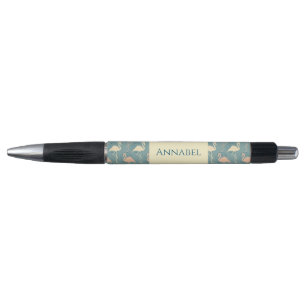 Gepersonaliseerde Art Deco geïnspireerde Flamingo Pen