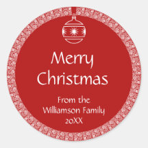 Gepersonaliseerde Art Nouveau Retro Kerstversierin