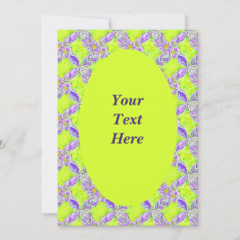 Gepersonaliseerde Art Nouveau Weave Patroon Uitnod Kaart