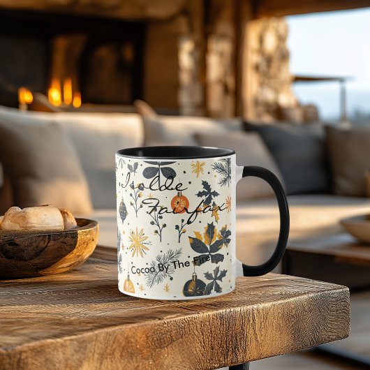 Gepersonaliseerde Artistieke Kerst Mok - Custom Na