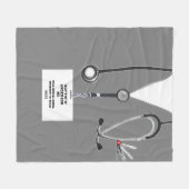 Gepersonaliseerde arts fleece deken (Voorkant (Horizontaal))