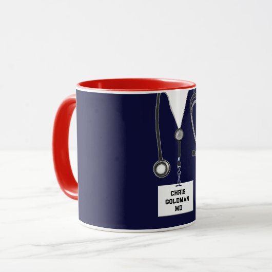 Gepersonaliseerde arts mok (Voorkant links)