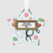 Gepersonaliseerde arts ornament (voorkant)