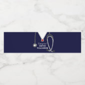 Gepersonaliseerde arts waterfles etiket (Enkel label)