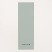 Gepersonaliseerde Ash Kleur Monogram Naam Yoga Mat (Voorkant)