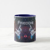 Gepersonaliseerde astronaut en vliegende schotel mok (Midden)