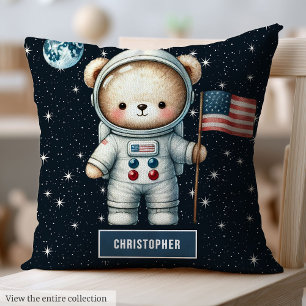 Gepersonaliseerde astronaut Teddy Bear Kussen Baby