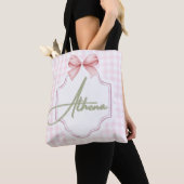 Gepersonaliseerde Athena Baby Girl Nursery Bow & G Draagtas (Dichtbij)