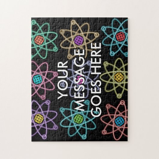 Gepersonaliseerde Atoomstructuur Patroonwetenschap Legpuzzel (Verticaal)