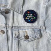 Gepersonaliseerde atoomstructuurwetenschap ronde button 5,7 cm (In situ)