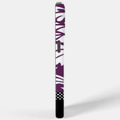 Gepersonaliseerde  aubergine Damask en Polka Dot Case-Mate iPhone Case (Achterkant / Rechts)