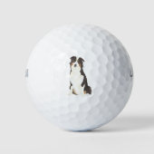 Gepersonaliseerde Aussie Australian Shepherd Golfballen (Voorkant)