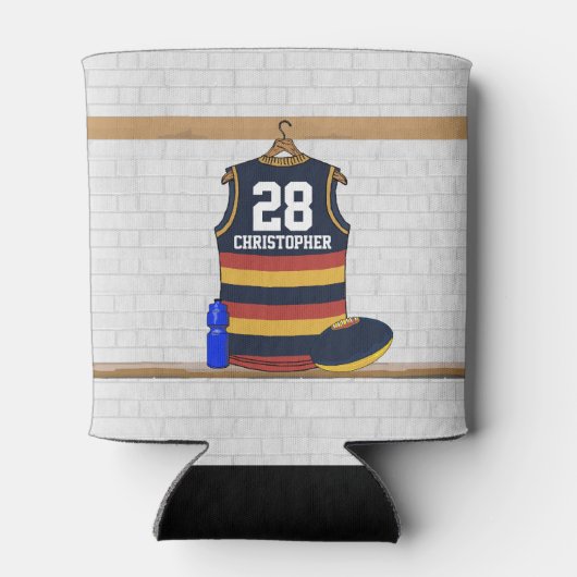 Gepersonaliseerde Aussie Rules Football Jersey BRY Blikjeskoeler (Achterkant)