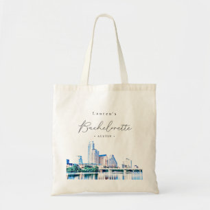 Gepersonaliseerde Austin Skyline Bachelorette Part Tote Bag