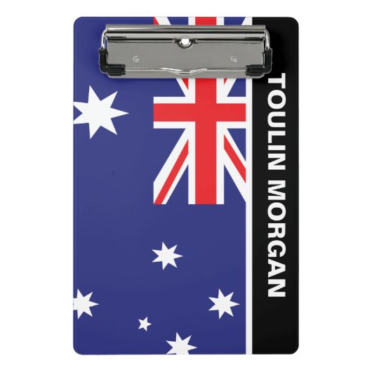 Gepersonaliseerde Australische vlag Mini Klembord (Voorkant)