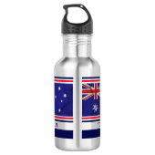 Gepersonaliseerde Australische vlag Waterfles (Achterkant)