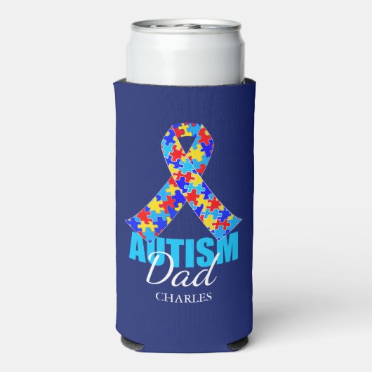 Gepersonaliseerde Autisme Papa Blauw (Seltzer Achterkant)