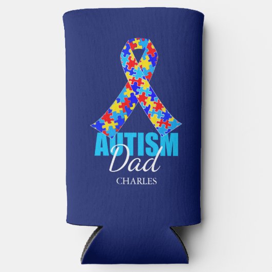 Gepersonaliseerde Autisme Papa Blauw (Voorkant)