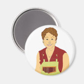 Gepersonaliseerde avatarmagneet magneet (Voorkant / Achterkant)