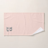 Gepersonaliseerde B-Initiaal Silver Monogram Jouw  Bad Handdoek (Handdoek)