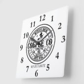 Gepersonaliseerde B&W Witch's Brew Vierkante Klok (Hoek)