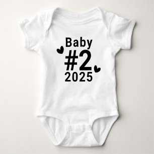 Gepersonaliseerde Baby #2 Zwangerschapsaankondigin Romper