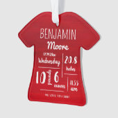 Gepersonaliseerde Baby aankondiging start kerst Ornament (voorkant)