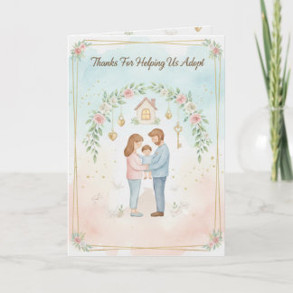 Gepersonaliseerde baby adoptieaankondiging bedankk kaart