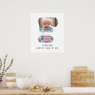 Gepersonaliseerde Baby Alfabet Letter - F - Poster