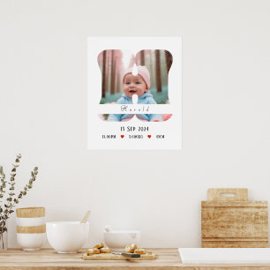 Gepersonaliseerde Baby Alfabet Letter - H - Poster