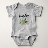 Gepersonaliseerde Baby Body Suit Bohemian Cactus S Romper (Voorkant)