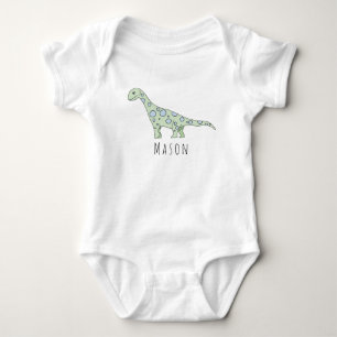 Gepersonaliseerde Baby Boy Doodle Dinosaurus met n Romper