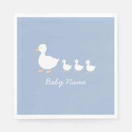 Gepersonaliseerde Baby Boy Duckling Party servette Servet