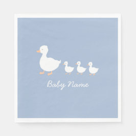 Gepersonaliseerde Baby Boy Duckling Party servette Servet