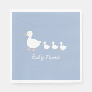 Gepersonaliseerde Baby Boy Duckling Party servette Servet