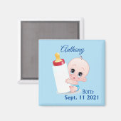 Gepersonaliseerde Baby Boy Koelkast Magneet (Voorkant / Achterkant)