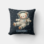 Gepersonaliseerde Baby Boy Kussen Teddy Bear Astro (Voorkant)