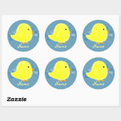 Gepersonaliseerde Baby Chick Sticker Sjabloon (Vel)